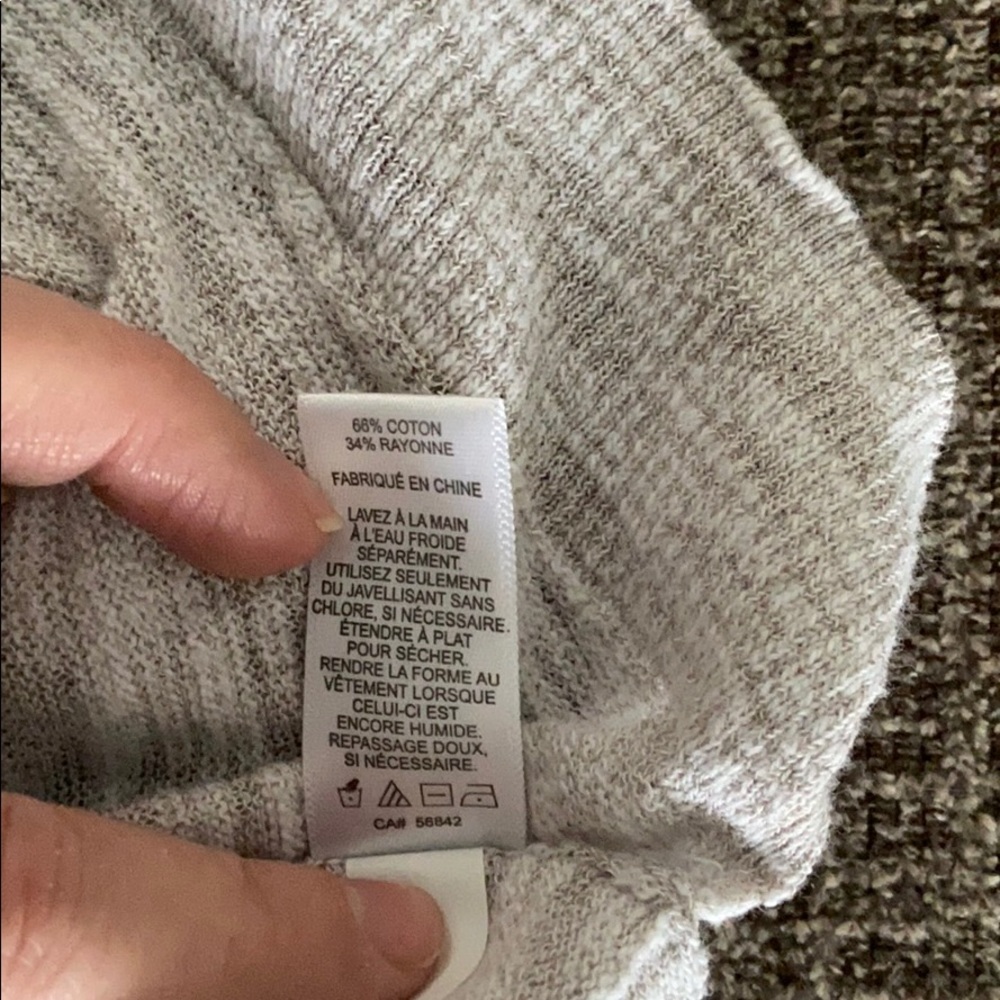 Express Ruffle Cold Shoulder Light Knit Sweater - Picture 5 of 5